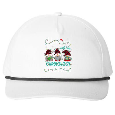 Hanging With My Cardiology Nurse Gnomies Xmas Nurse Gnomes Gift Snapback Five-Panel Rope Hat