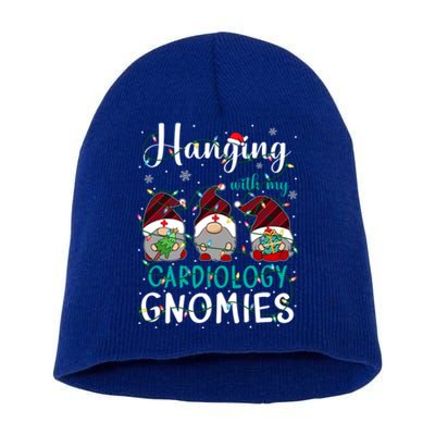 Hanging With My Cardiology Nurse Gnomies Xmas Nurse Gnomes Gift Short Acrylic Beanie