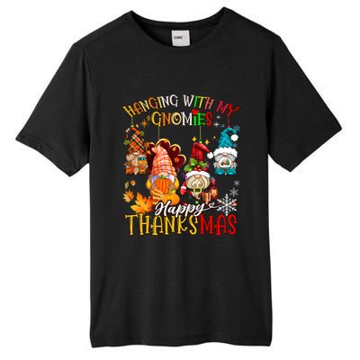 Hanging With My Gnomies Happy Thanksmas Thanksgiving Xmas Tall Fusion ChromaSoft Performance T-Shirt