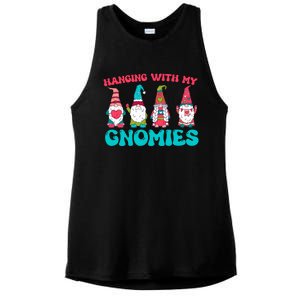 Hanging With My Gnomies Matching Family Christmas Pjs Gnome Ladies PosiCharge Tri-Blend Wicking Tank