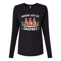 Hanging With My Gnomies Matching Family Christmas Pjs Gnome Womens Cotton Relaxed Long Sleeve T-Shirt