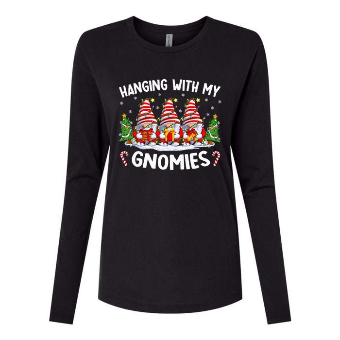 Hanging With My Gnomies Matching Family Christmas Pjs Gnome Womens Cotton Relaxed Long Sleeve T-Shirt