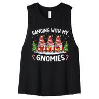 Hanging With My Gnomies Matching Family Christmas Pjs Gnome Women's Racerback Cropped Tank