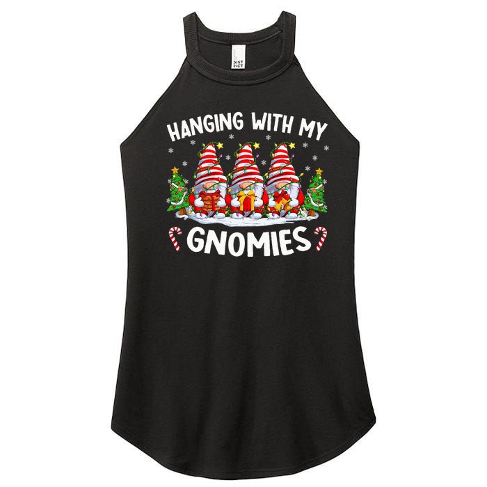 Hanging With My Gnomies Matching Family Christmas Pjs Gnome Women's Perfect Tri Rocker Tank