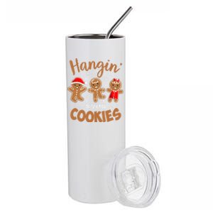 Hangin With My Cookies Gingerbread Christmas Teacher Gift Stainless Steel Tumbler