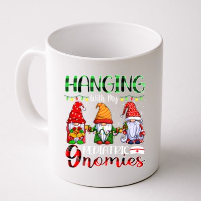 Hanging With My Pediatric Gnomies Xmas Three Gnomes Nursing Gift Coffee Mug