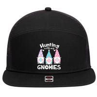 Hunting With My Gnomies Funny Easter 7 Panel Mesh Trucker Snapback Hat