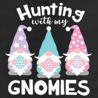 Hunting With My Gnomies Funny Easter 7 Panel Mesh Trucker Snapback Hat