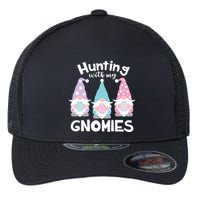 Hunting With My Gnomies Funny Easter Flexfit Unipanel Trucker Cap