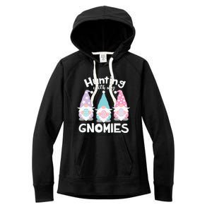 Hunting With My Gnomies Funny Easter Women's Fleece Hoodie