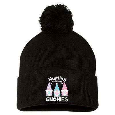 Hunting With My Gnomies Funny Easter Pom Pom 12in Knit Beanie