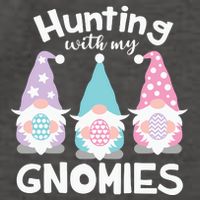 Hunting With My Gnomies Funny Easter Vector Backpack