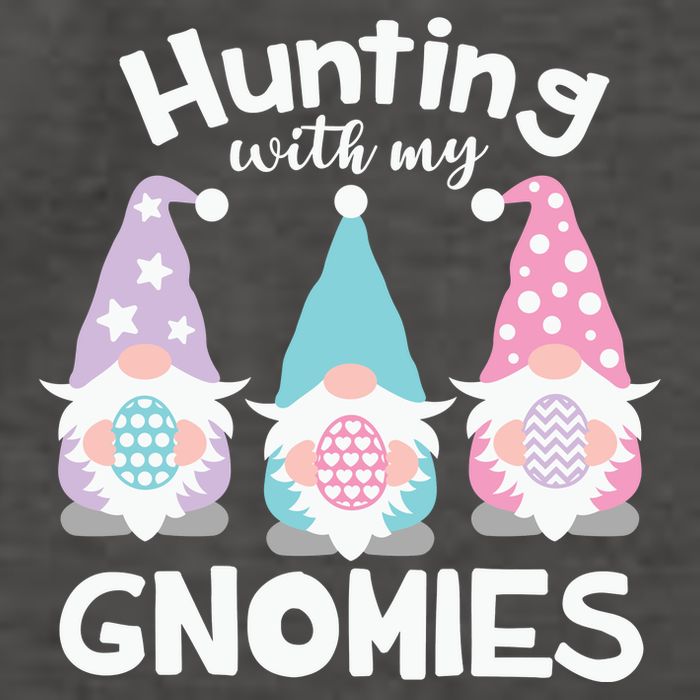 Hunting With My Gnomies Funny Easter Vector Backpack