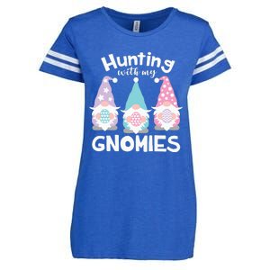 Hunting With My Gnomies Funny Easter Enza Ladies Jersey Football T-Shirt