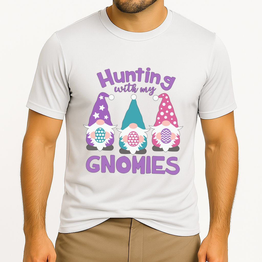 Hunting With My Gnomies Funny Easter Performance Shirt