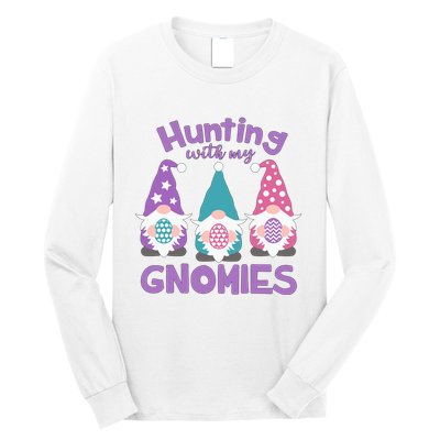 Hunting With My Gnomies Funny Easter Long Sleeve Shirt