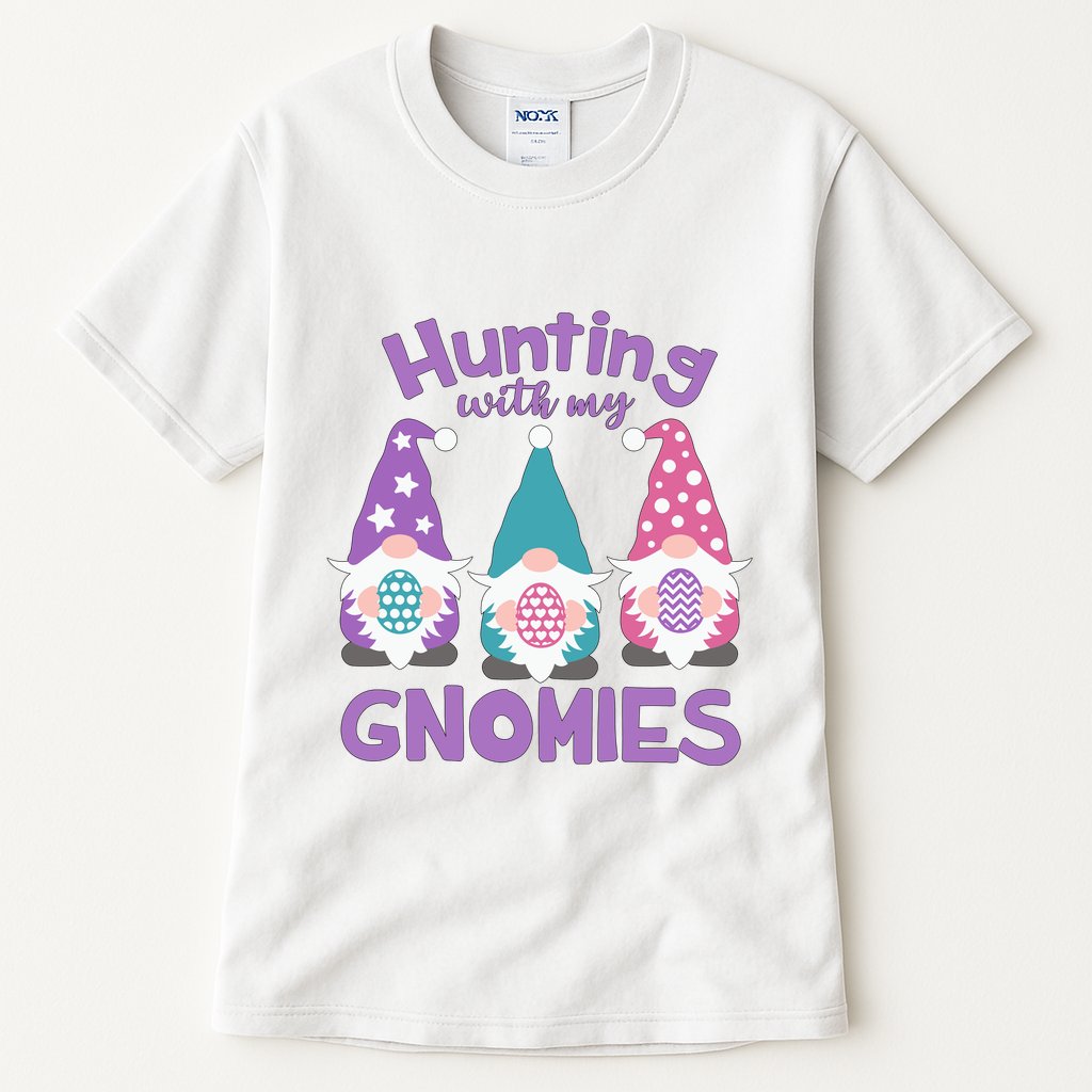 Hunting With My Gnomies Funny Easter Tall T-Shirt