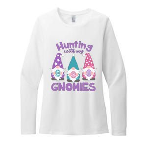 Hunting With My Gnomies Funny Easter Womens CVC Long Sleeve Shirt