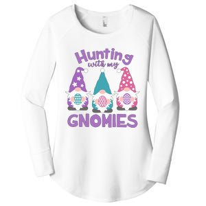 Hunting With My Gnomies Funny Easter Women's Perfect Tri Tunic Long Sleeve Shirt