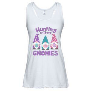 Hunting With My Gnomies Funny Easter Ladies Essential Flowy Tank