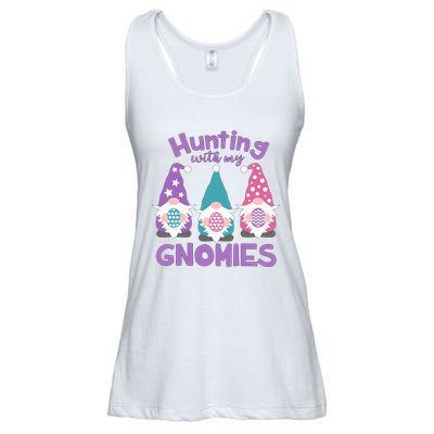 Hunting With My Gnomies Funny Easter Ladies Essential Flowy Tank