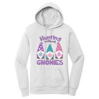 Hunting With My Gnomies Funny Easter Women's Pullover Hoodie