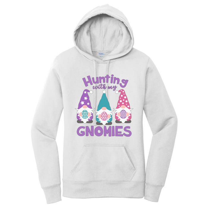 Hunting With My Gnomies Funny Easter Women's Pullover Hoodie