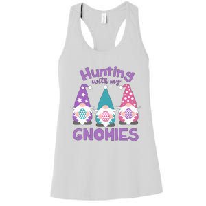 Hunting With My Gnomies Funny Easter Women's Racerback Tank