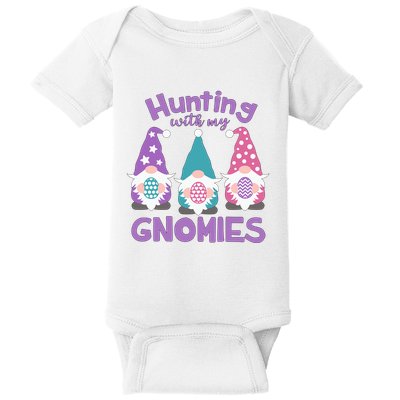 Hunting With My Gnomies Funny Easter Baby Bodysuit