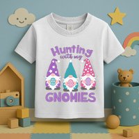 Hunting With My Gnomies Funny Easter Toddler T-Shirt