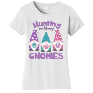 Hunting With My Gnomies Funny Easter Women's T-Shirt