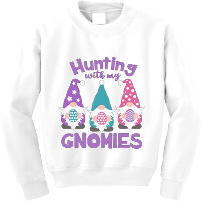 Hunting With My Gnomies Funny Easter Kids Sweatshirt