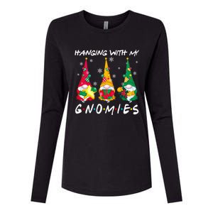 Hanging With My Gnomies Santa Gnomes Light Snow Christmas Gift Womens Cotton Relaxed Long Sleeve T-Shirt