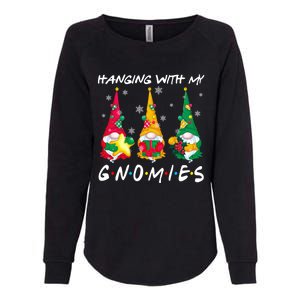 Hanging With My Gnomies Santa Gnomes Light Snow Christmas Gift Womens California Wash Sweatshirt