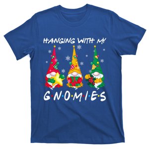 Hanging With My Gnomies Santa Gnomes Light Snow Christmas Gift T-Shirt