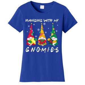 Hanging With My Gnomies Santa Gnomes Light Snow Christmas Gift Women's T-Shirt