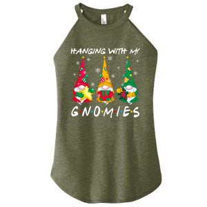 Hanging With My Gnomies Santa Gnomes Light Snow Christmas Gift Women's Perfect Tri Rocker Tank