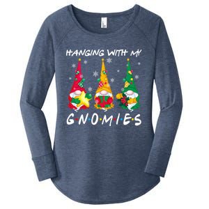 Hanging With My Gnomies Santa Gnomes Light Snow Christmas Gift Women's Perfect Tri Tunic Long Sleeve Shirt