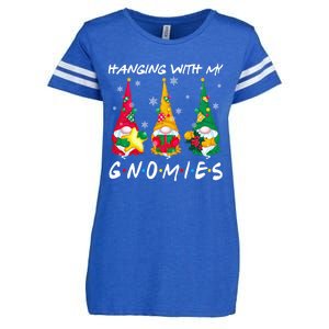 Hanging With My Gnomies Santa Gnomes Light Snow Christmas Gift Enza Ladies Jersey Football T-Shirt