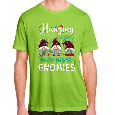 Hanging With My Nicu Nurse Gnomies Christmas Nurse Gnomes Gift Adult ChromaSoft Performance T-Shirt