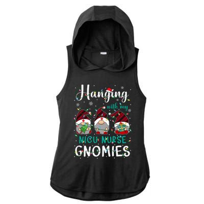 Hanging With My Nicu Nurse Gnomies Christmas Nurse Gnomes Gift Ladies PosiCharge Tri-Blend Wicking Draft Hoodie Tank