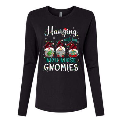 Hanging With My Nicu Nurse Gnomies Christmas Nurse Gnomes Gift Womens Cotton Relaxed Long Sleeve T-Shirt