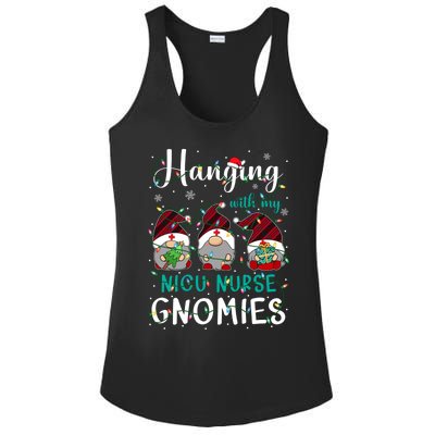 Hanging With My Nicu Nurse Gnomies Christmas Nurse Gnomes Gift Ladies PosiCharge Competitor Racerback Tank