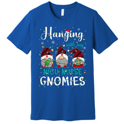 Hanging With My Nicu Nurse Gnomies Christmas Nurse Gnomes Gift Premium T-Shirt