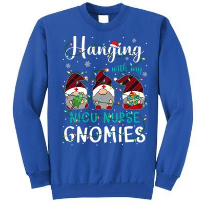 Hanging With My Nicu Nurse Gnomies Christmas Nurse Gnomes Gift Tall Sweatshirt