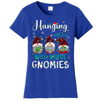 Hanging With My Nicu Nurse Gnomies Christmas Nurse Gnomes Gift Women's T-Shirt