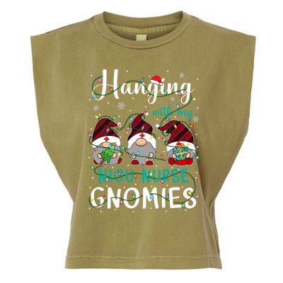 Hanging With My Nicu Nurse Gnomies Christmas Nurse Gnomes Gift Garment-Dyed Women's Muscle Tee