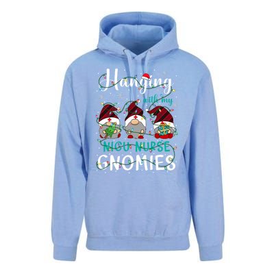 Hanging With My Nicu Nurse Gnomies Christmas Nurse Gnomes Gift Unisex Surf Hoodie