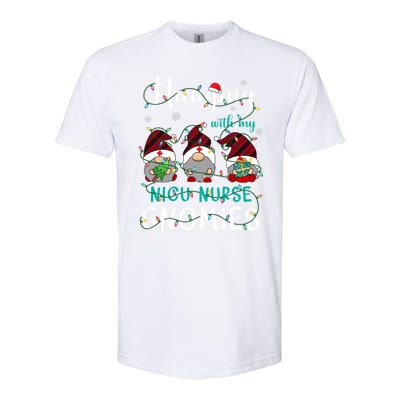 Hanging With My Nicu Nurse Gnomies Christmas Nurse Gnomes Gift Softstyle CVC T-Shirt