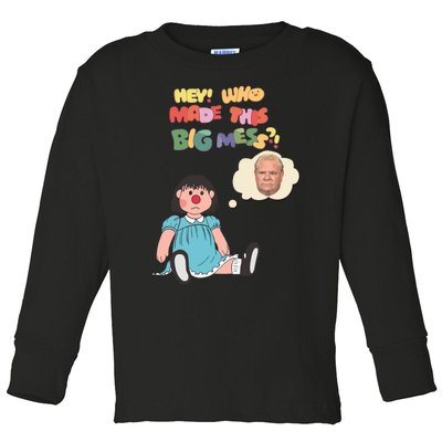 Hey Who Made This Big Mess Doug Edition Toddler Long Sleeve Shirt